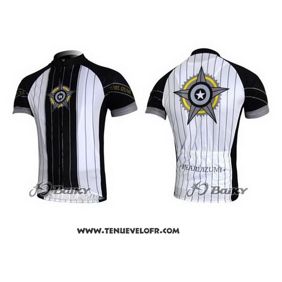 2010 Maillot Ciclismo Pearl Izumi Noir et Blanc Manches Courtes et Cuissard